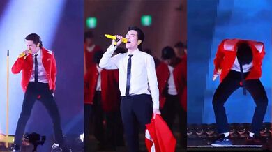 萧敬腾大巨蛋演唱会陷“裤裆危机”！演唱太嗨裤子崩裂 红内裤露光光 无奈继续表演炸场 全场笑翻天！